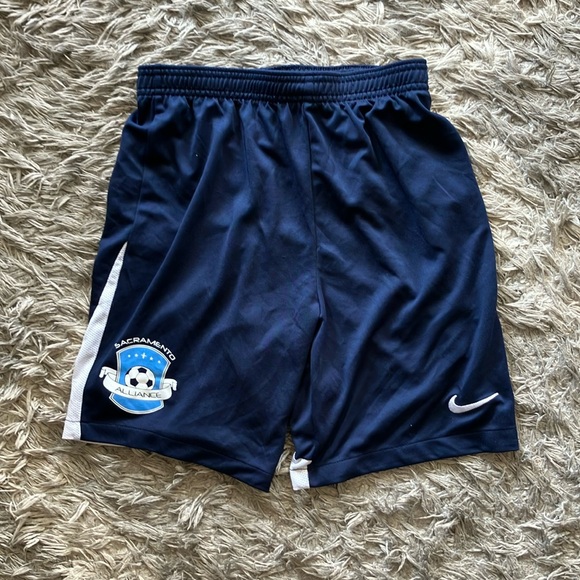 Navy blue Dri-fit soccer shorts. - Picture 1 of 4